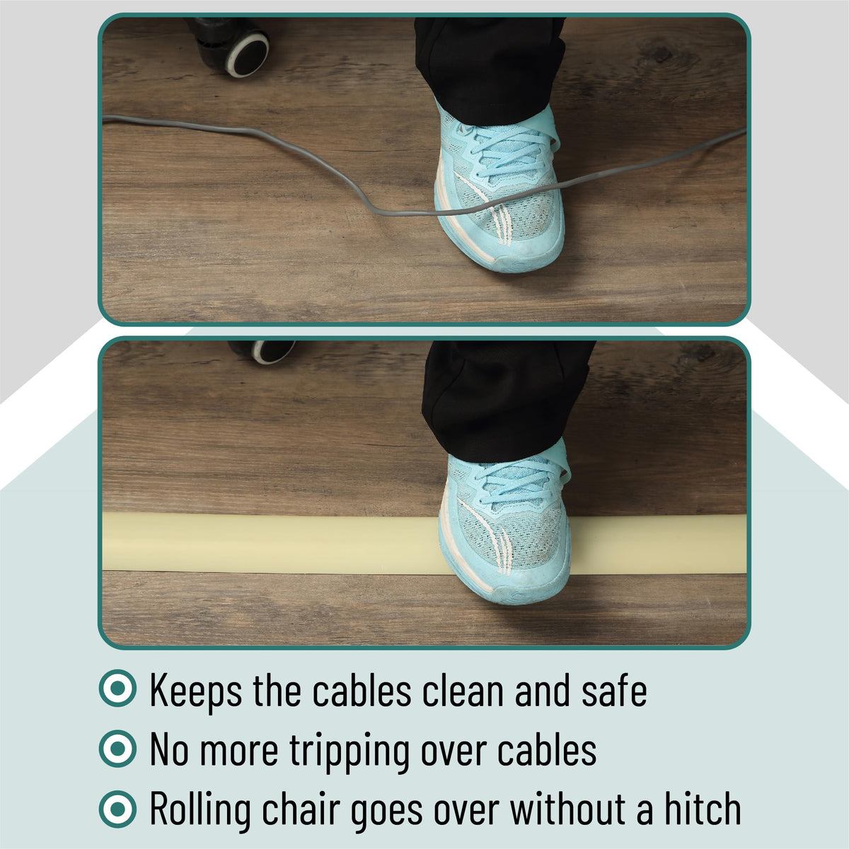 Bates Choice easy installation on wood, tile, or concrete floors.