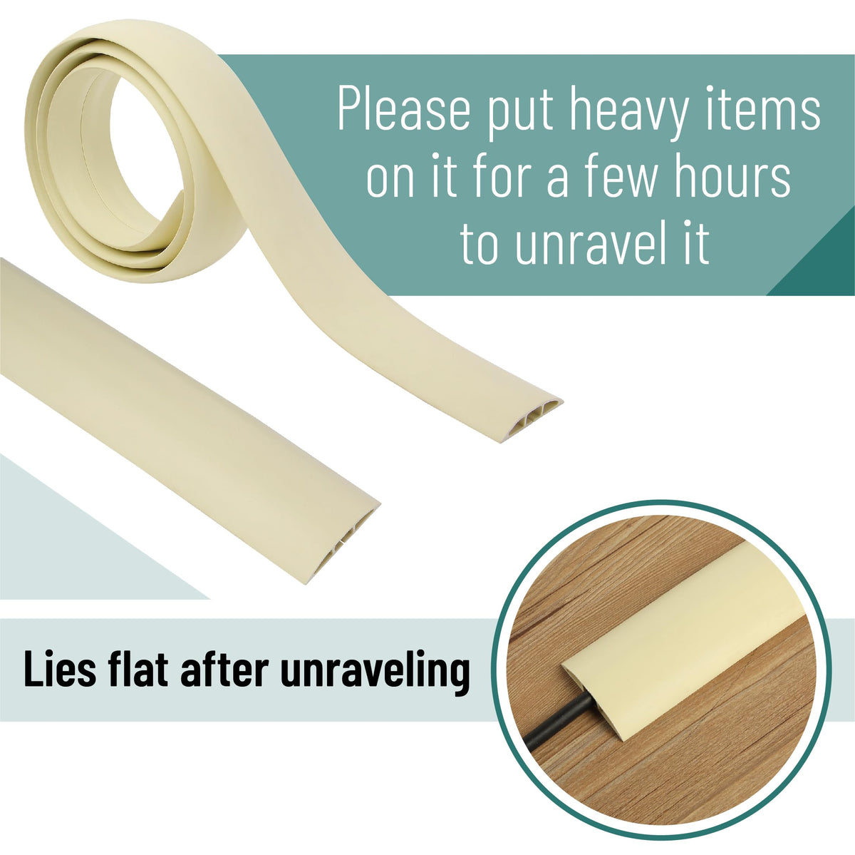 Bates Choice low-profile design blends with flooring while concealing wires.