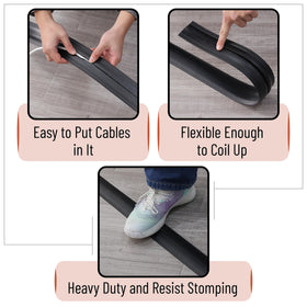 Bates Choice floor cord cover ideal for offices, classrooms, and retail spaces.