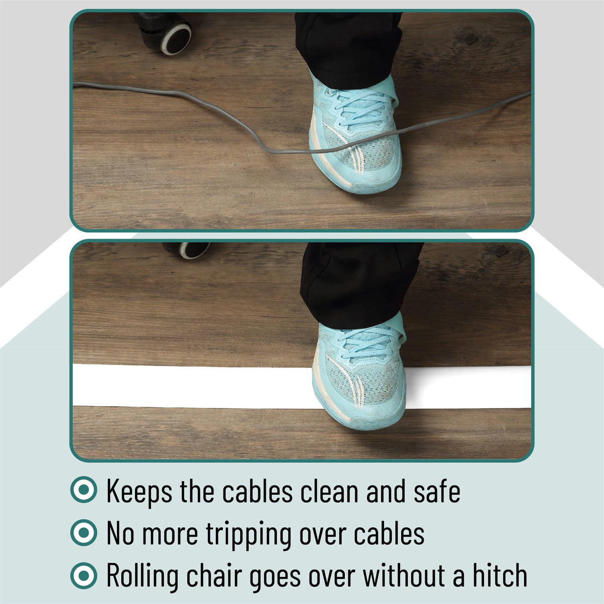 Bates Choice floor cord cover outdoor use shows readiness for events and patios.