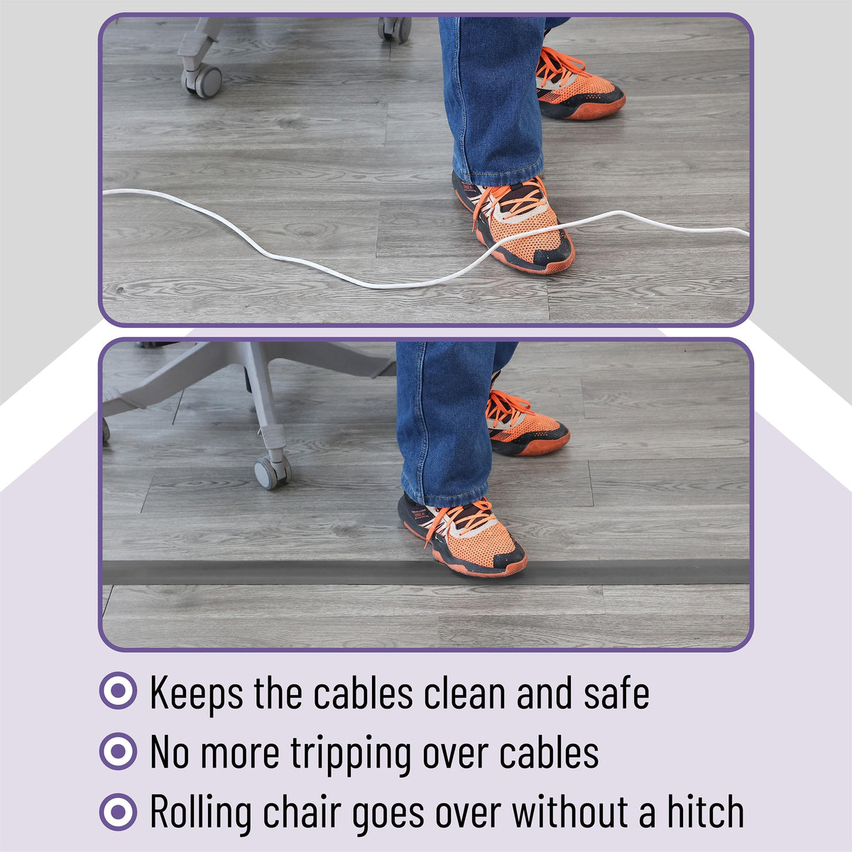 Bates Choice heavy-duty PVC protector offers durable cord protection.