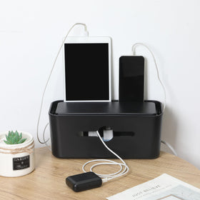 Bates Choice beside power strip showing scale and fit guidance