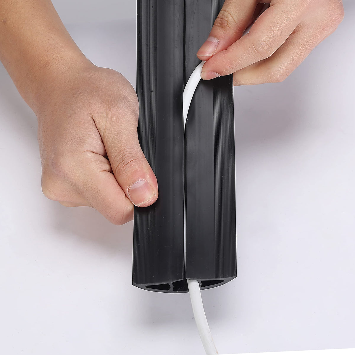 Bates Choice in office scene hiding power and data cables for tidy workspace benefit