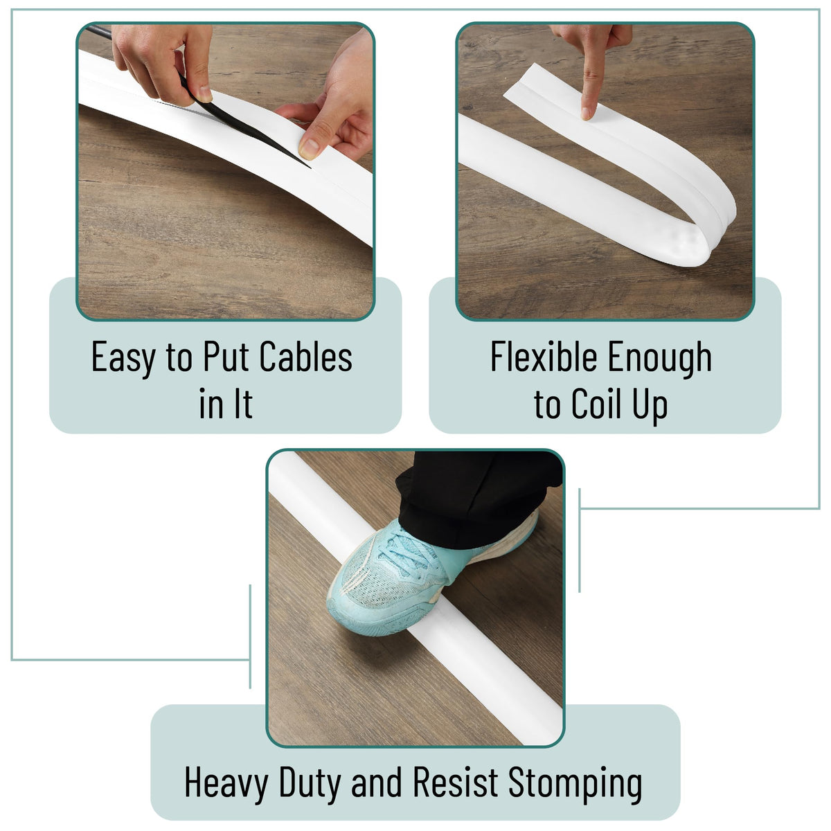 Bates Choice in office use protecting cords and reducing trip risk