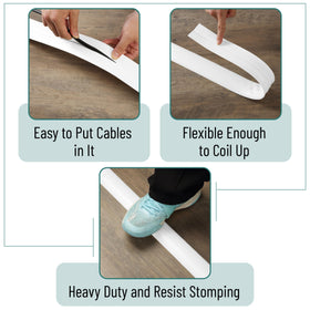 Bates Choice in office use protecting cords and reducing trip risk