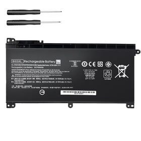 BatteryMon BI03XL battery front view showing 11.55V 41.7Wh for HP laptops