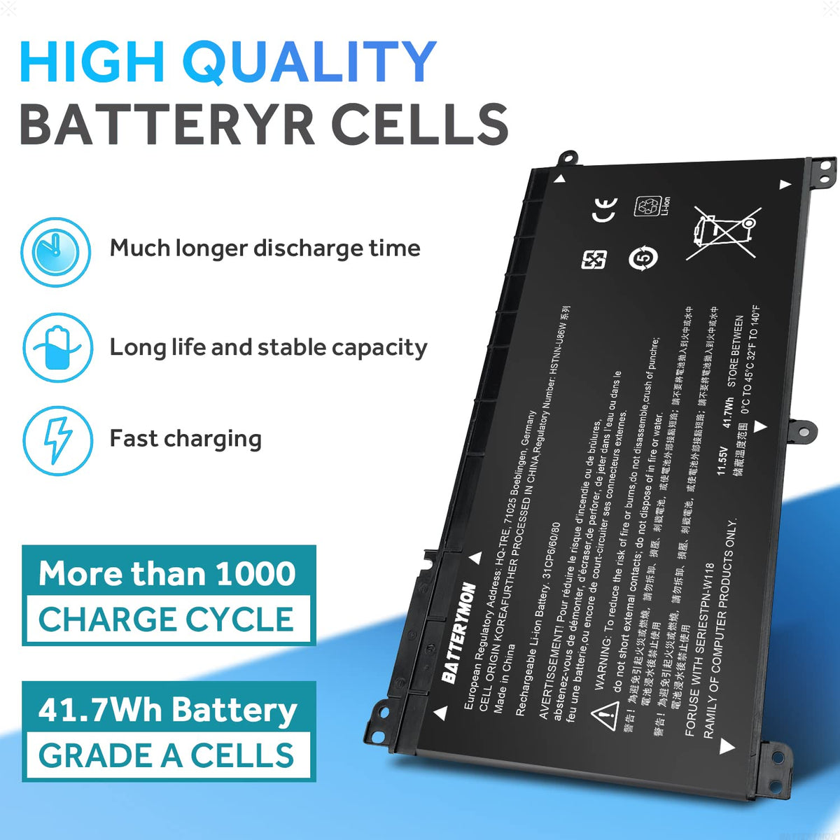 BatteryMon BI03XL compatibility with HP Stream 14-AX series for portable computing