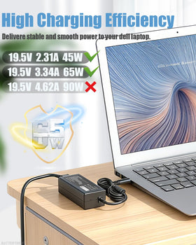 BatteryMon converter cable and round tip included for broader Dell compatibility benefit