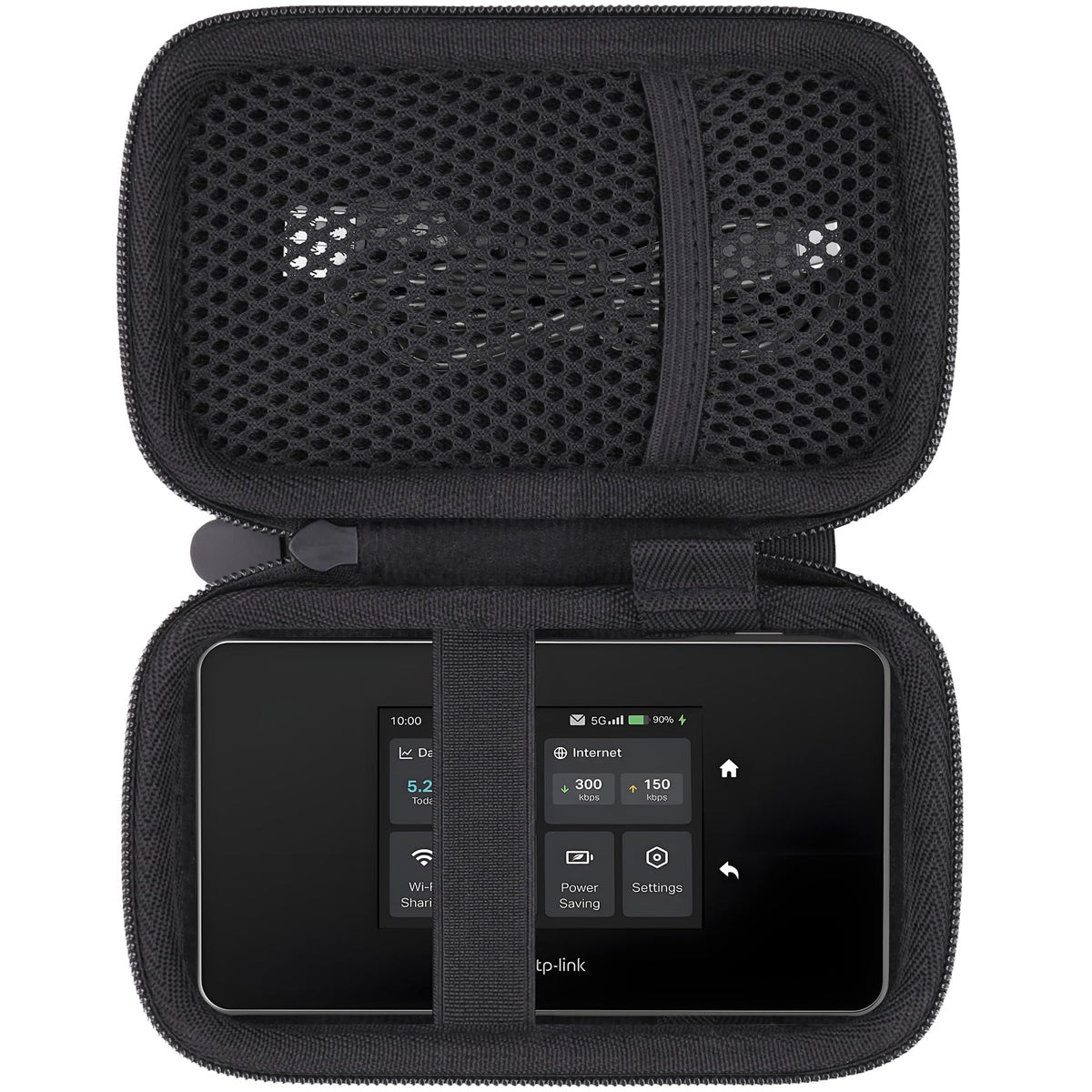 Baval case front view showing fit for TP‑Link M8550, protects during travel