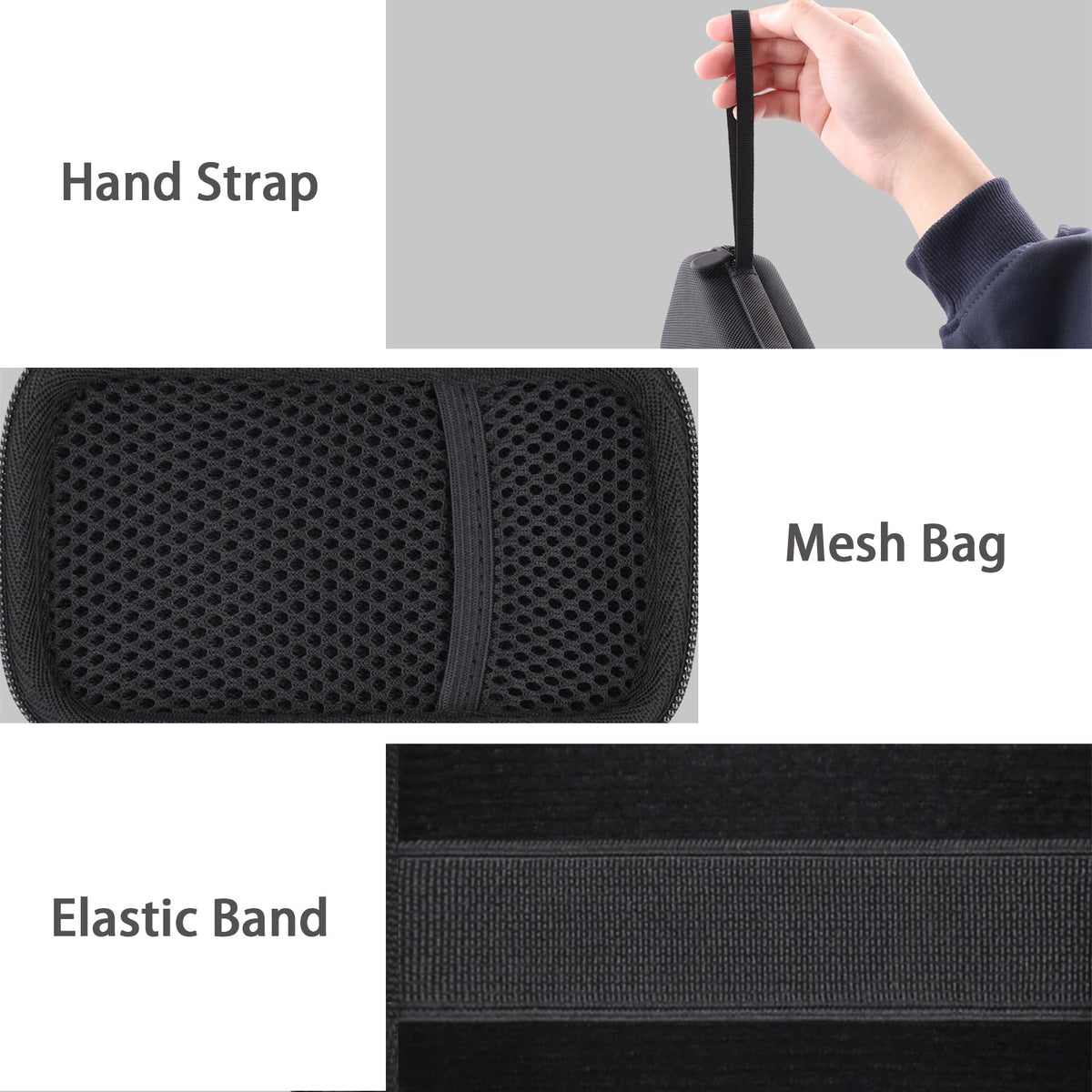 Baval case handle angled view, comfortable grip for carrying TP‑Link M8550 on the go
