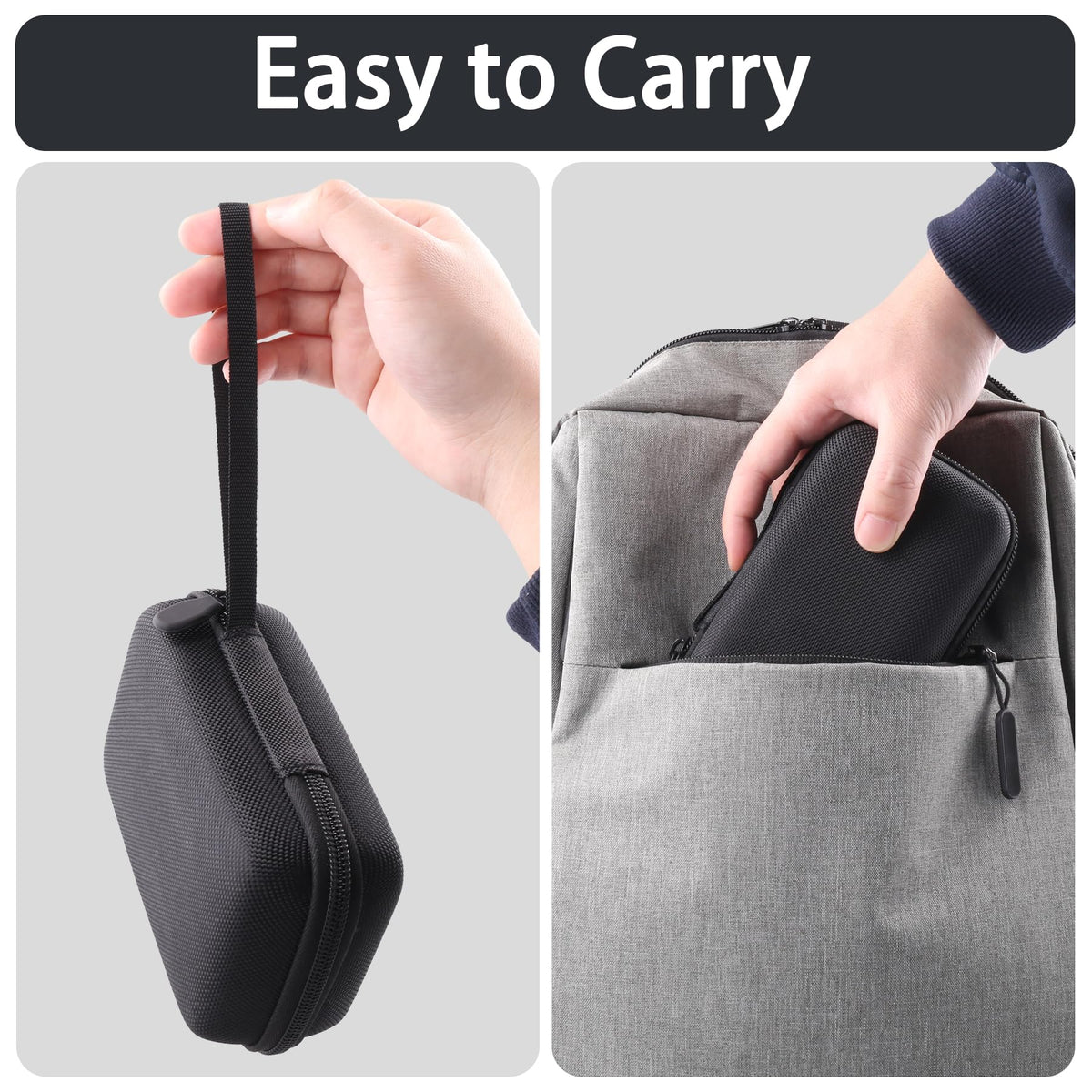 Baval case inside travel bag, organized protection for TP‑Link hotspot during transit
