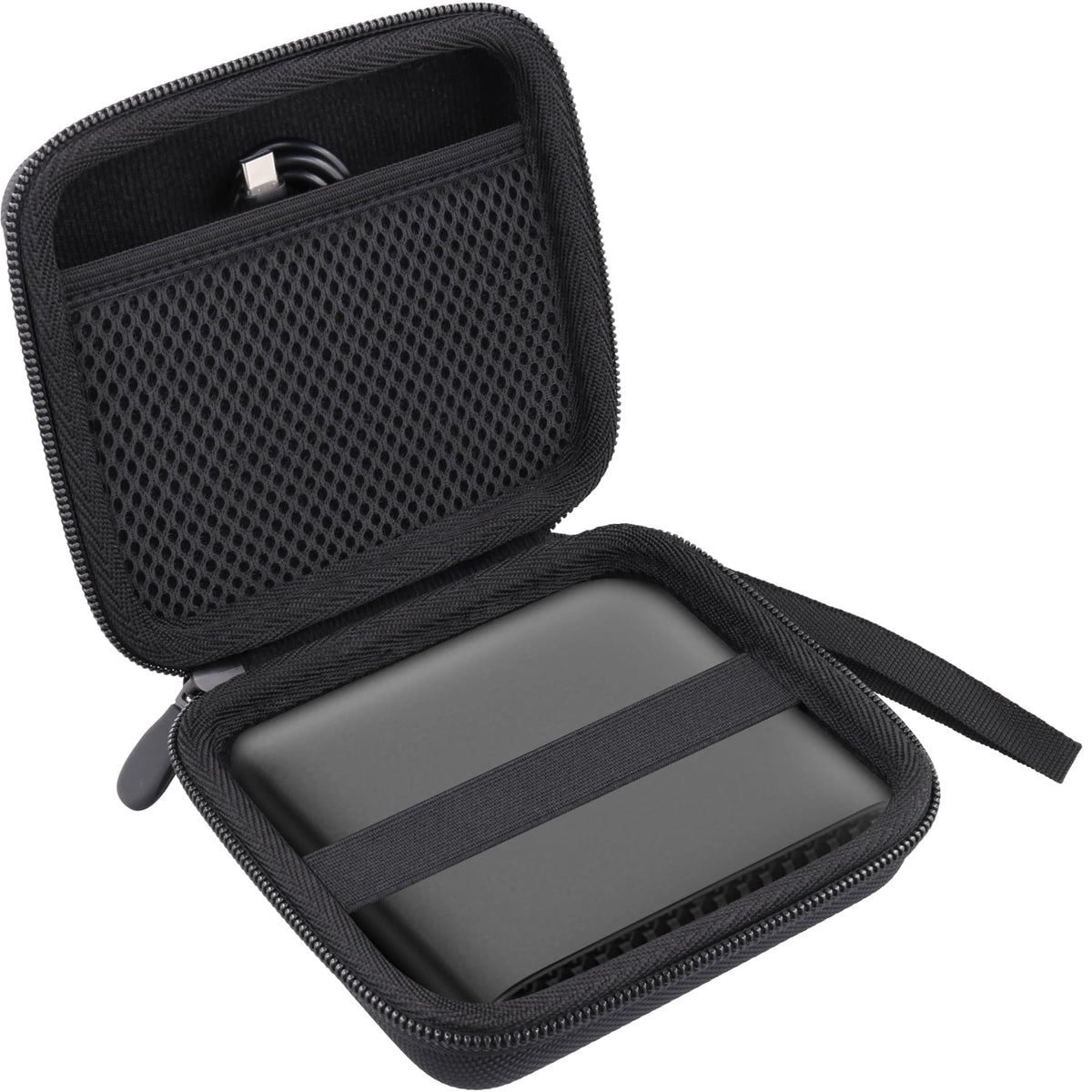 Baval case shows mesh pocket to store accessories during travel