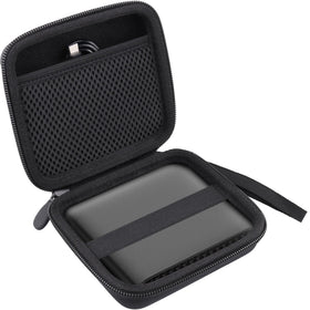 Baval case shows mesh pocket to store accessories during travel
