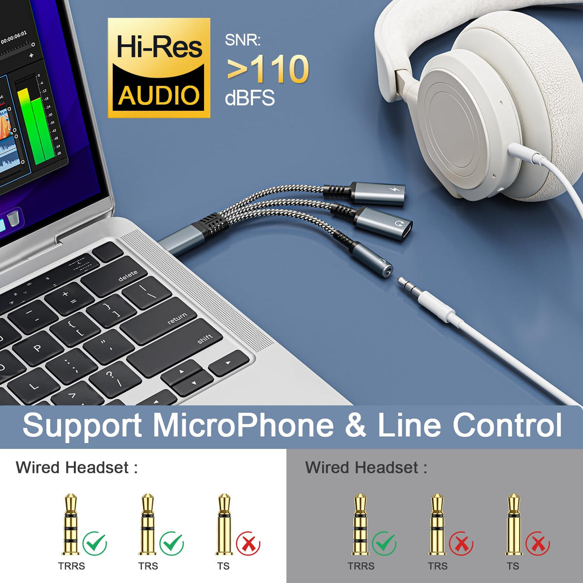 Bawanfa in commuter setting with phone and headphones ideal for travel listening