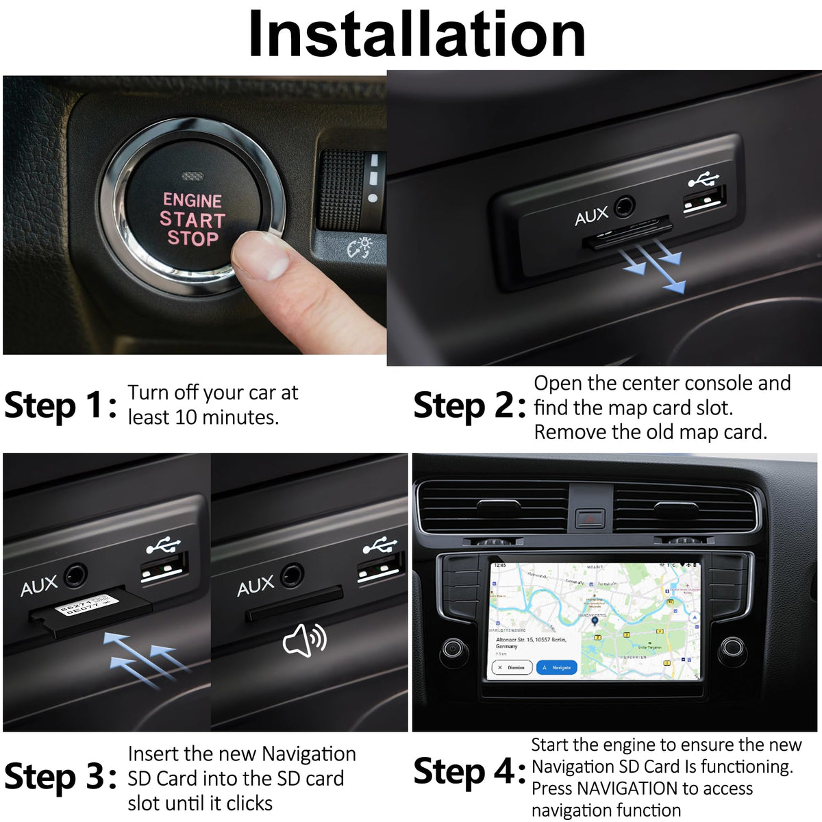 Compact microSD card design compatible with Toyota factory systems.