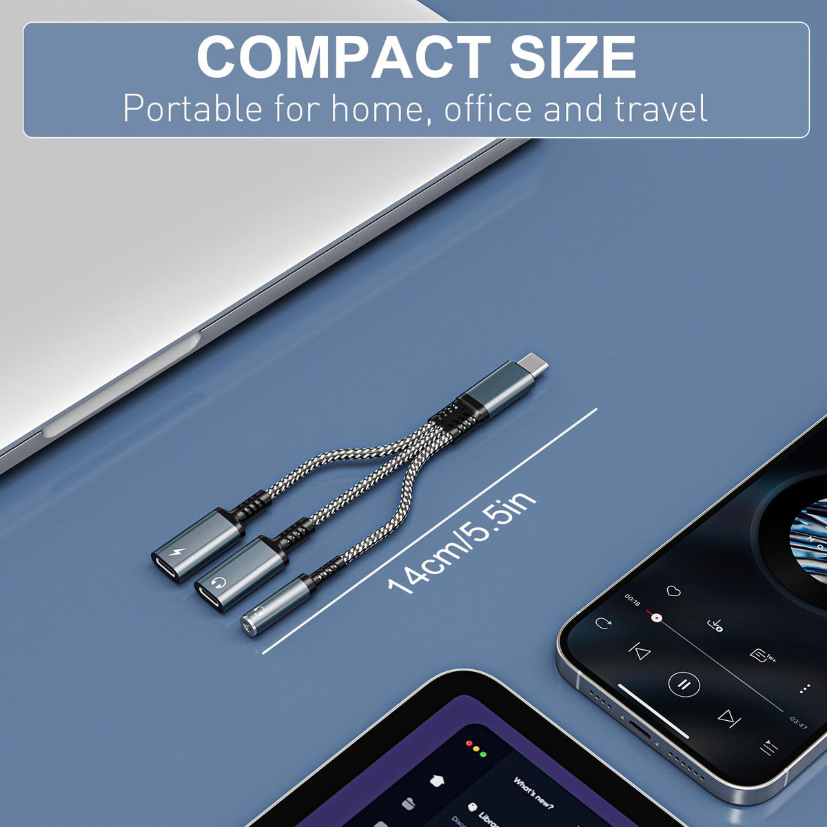 Bawanfa adapter next to coin for scale demonstrating compact pocket-friendly size