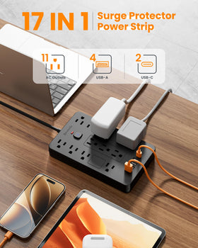 Bawmwim close-up of extra-wide outlets accommodating bulky adapters