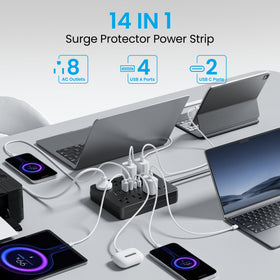 Bawmwim close-up of USB-A and USB-C ports offering fast convenient charging