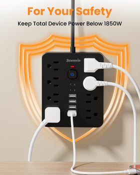 Bawmwim on a desk showing neat cable management and multi-device power