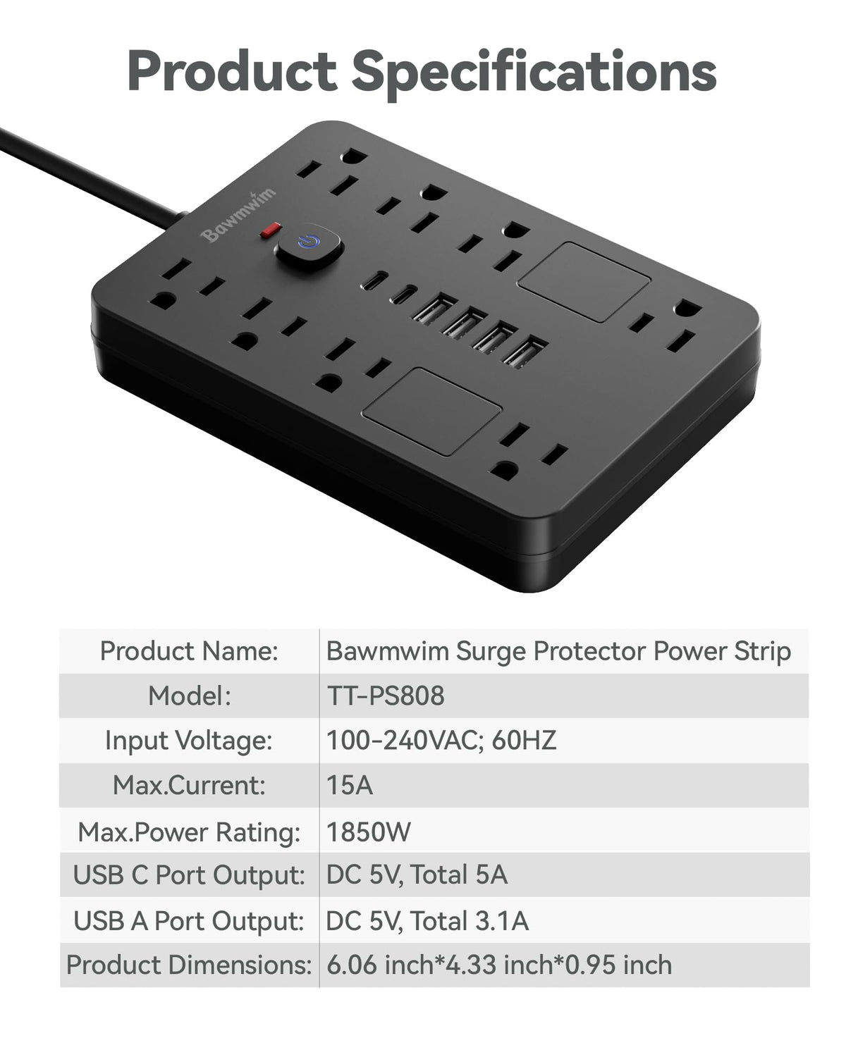 Bawmwim next to a notebook showing scale and compact footprint