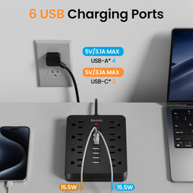 The Bawmwim surge protector provides overload protection and safety features.
