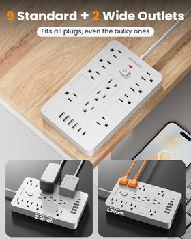 Bawmwim USB ports detail including two USB‑C delivering fast, reliable charging