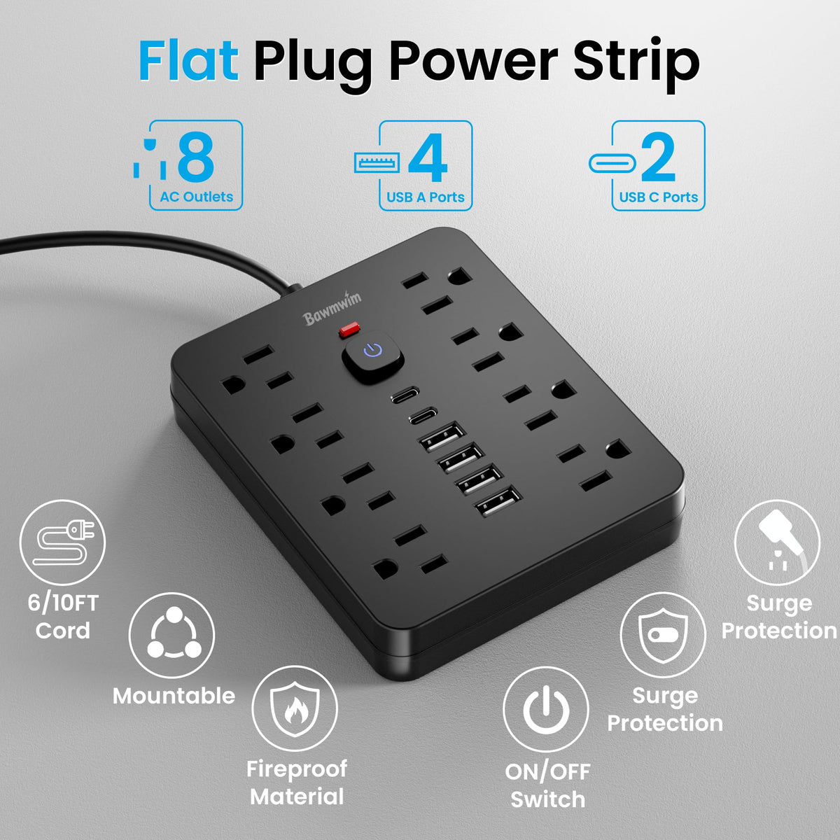 Bawmwim detail of USB-A and USB-C ports enabling multiple device charging