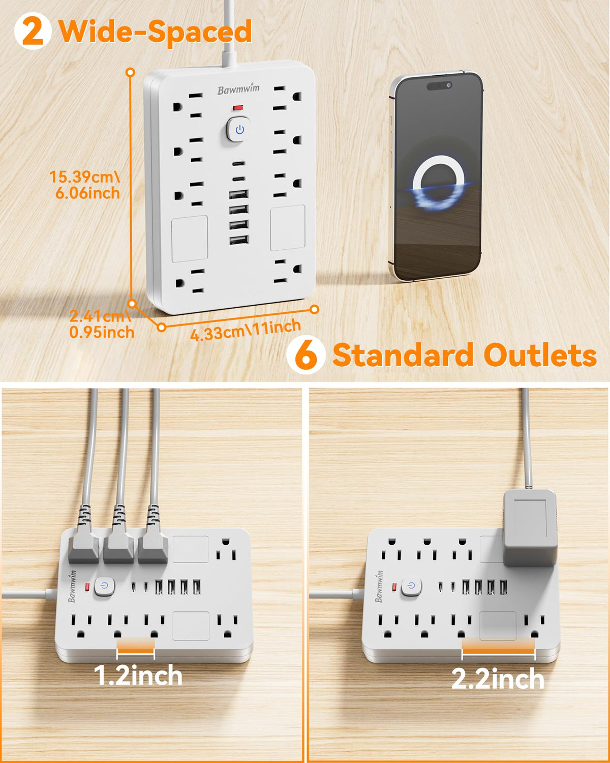 Bawmwim mounted on wall, secure installation and tidy cable management benefit