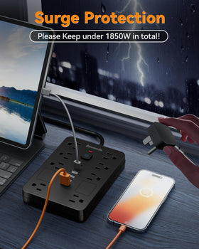 Bawmwim mounted on desk illustrating wall-mount installation for tidy cable management