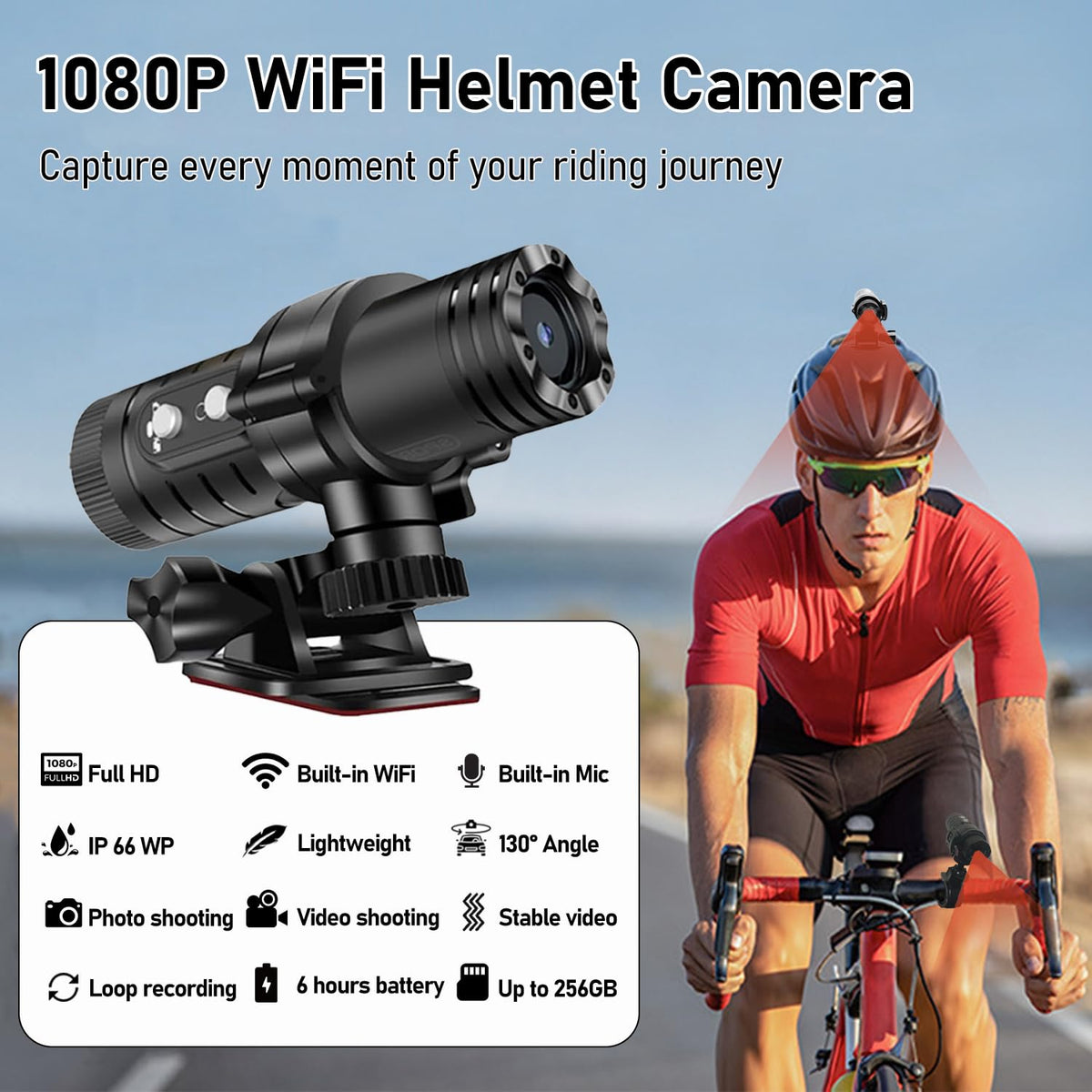 bayehngs helmet camera app connectivity shows real-time preview for quick sharing