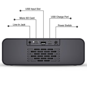 Baymart DY22 USB flash drive input for easy music transfer.