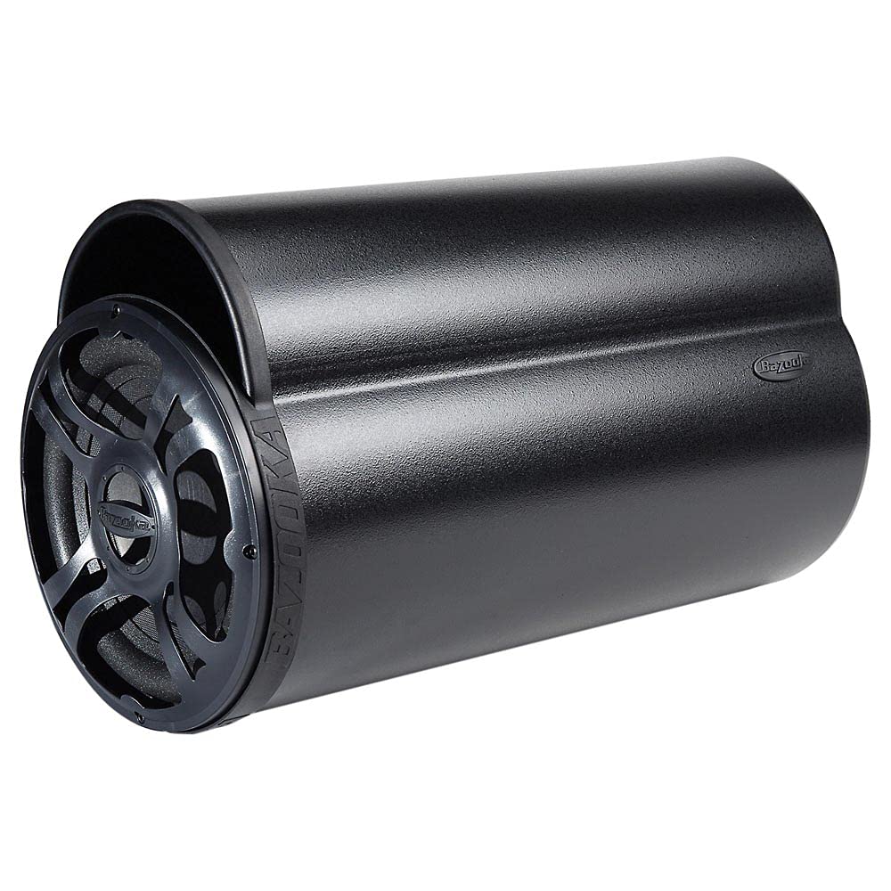 Bazooka BT1014 10-inch woofer in a ported bass tube for powerful bass response.