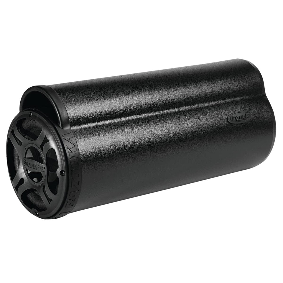 Bazooka BT6024DVC front view showing tube and port, delivers tight bass