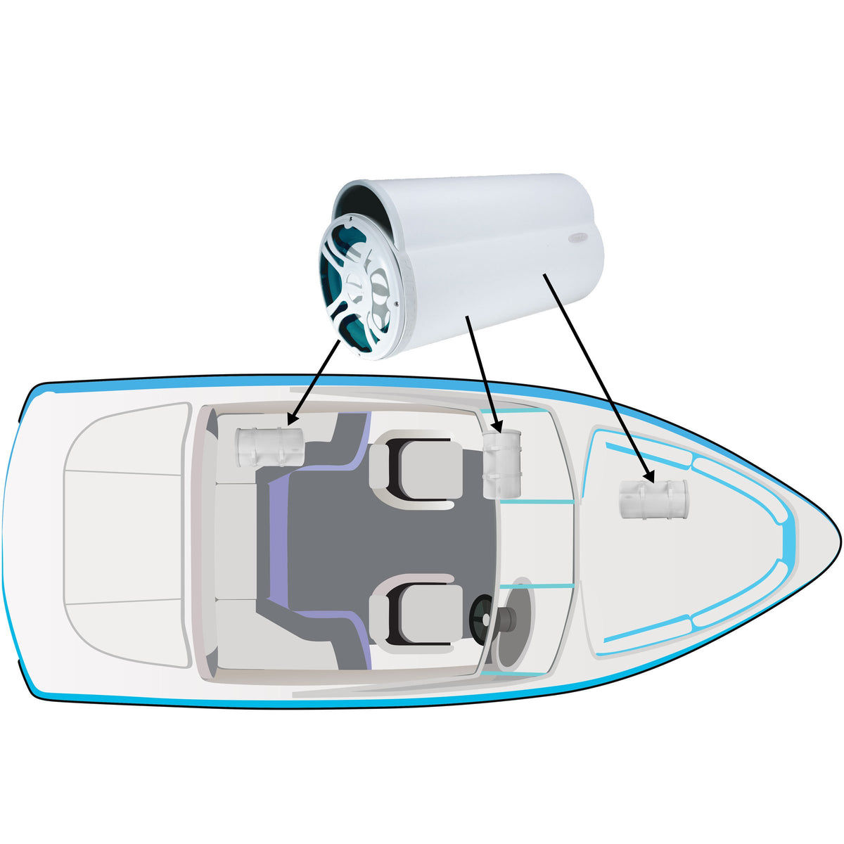 Stainless steel hardware resists corrosion in saltwater environments.