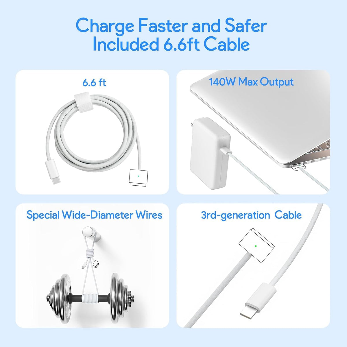 bbabybling charger size comparison next to laptop showing small footprint for travel