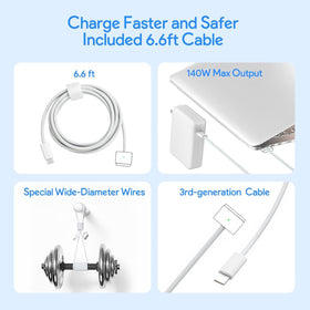 bbabybling charger size comparison next to laptop showing small footprint for travel