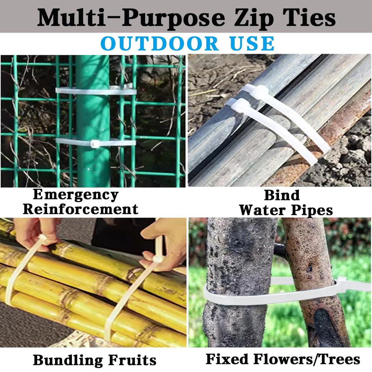 BBLTGHMLIVE neatly boxed zip ties simplify storage and accessibility.