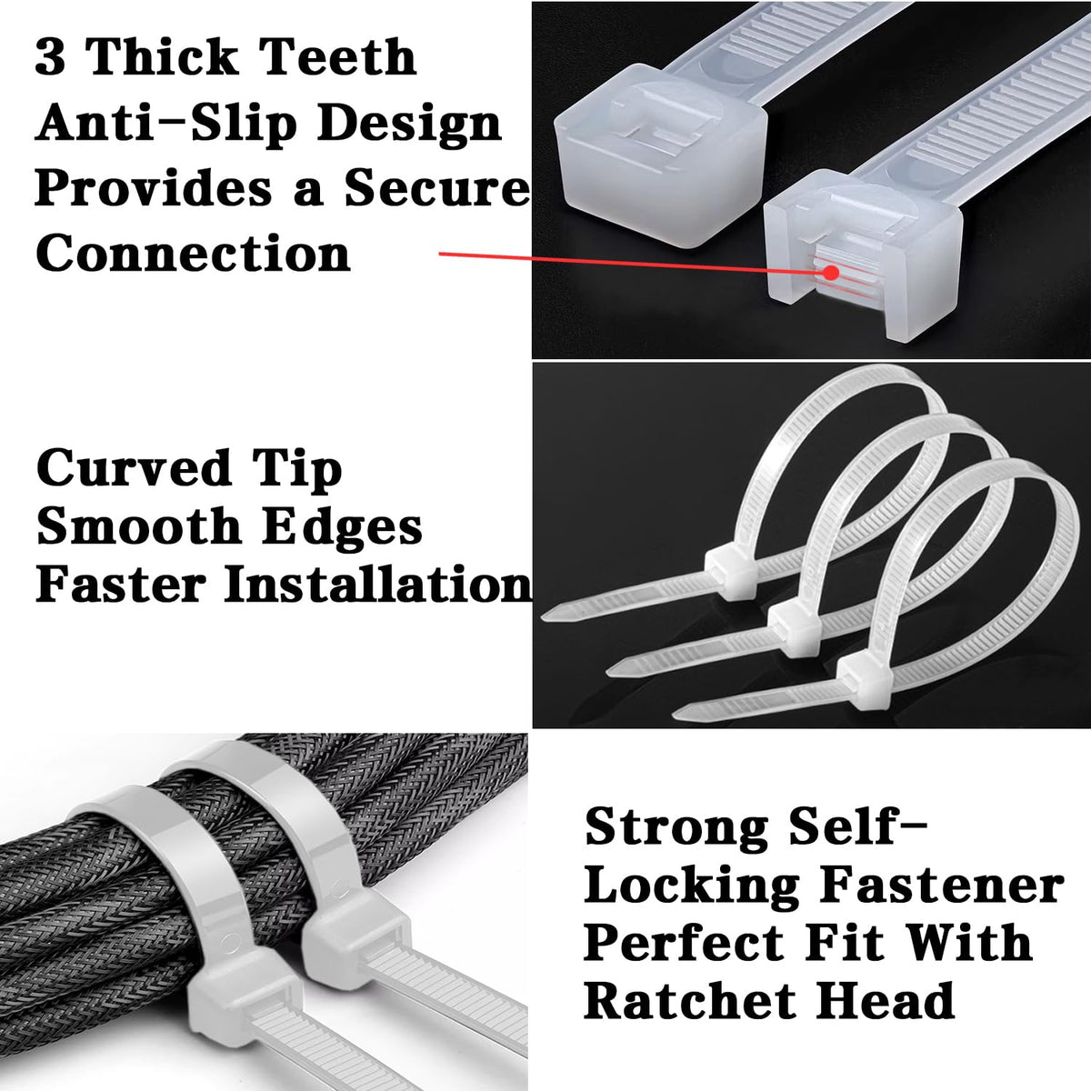 BBLTGHMLIVE weather-resistant zip ties ideal for outdoor projects.
