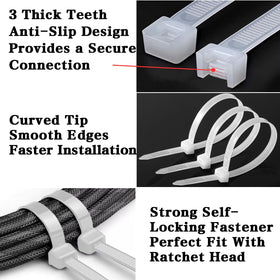 BBLTGHMLIVE weather-resistant zip ties ideal for outdoor projects.
