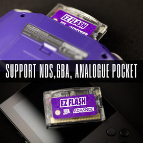 EZ Flash AIR Advance cartridge ready for GBA systems with iconic retro styling.