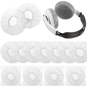 BBTO disposable headphone covers in white protect earpads during gym or shared use.