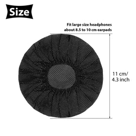 BBTO black disposable headphone covers in pairs for quick, hygienic replacements.
