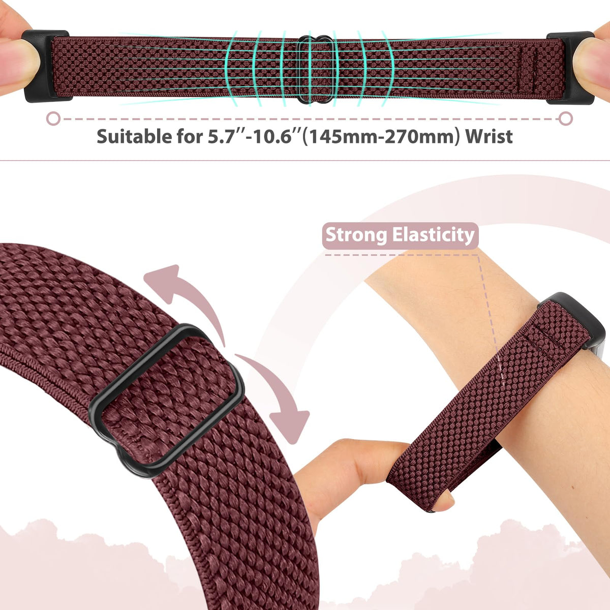 Adjustable buckle on Bcuckood band for precise fit