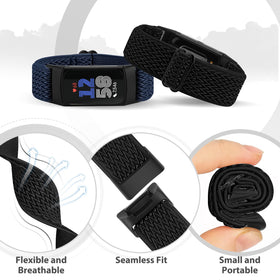 Bcuckood breathable loop strap on wrist with Fitbit Charge 6 for a flexible fit.