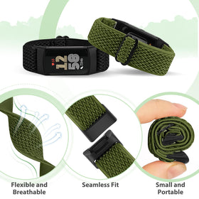 Bcuckood breathable nylon loop strap with adjustable buckle for Fitbit.