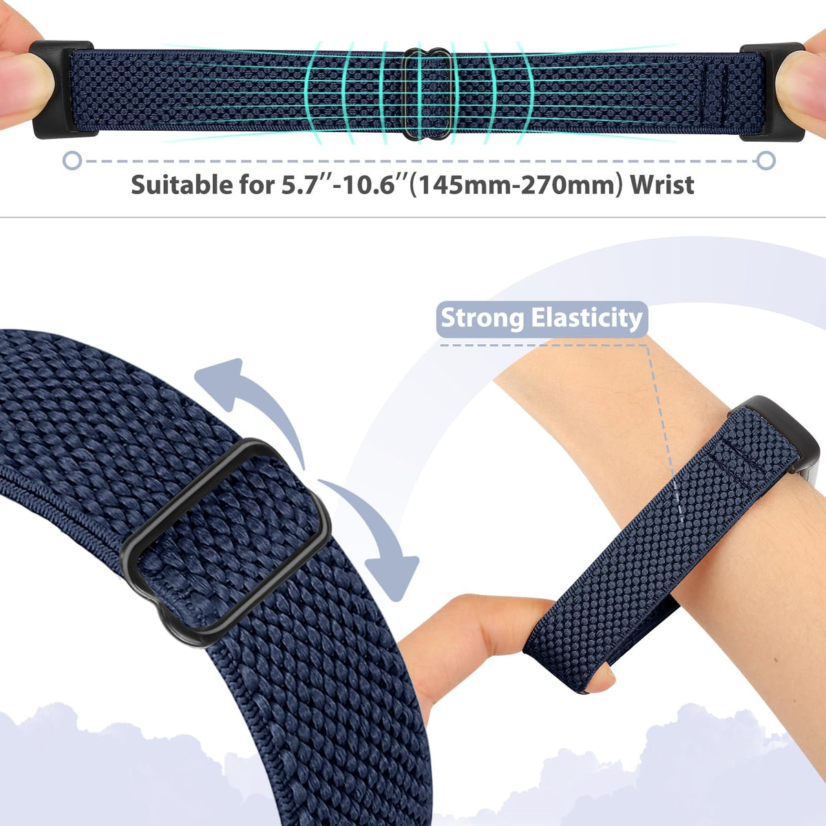 Bcuckood breathable nylon strap – soft, lightweight daily wear.