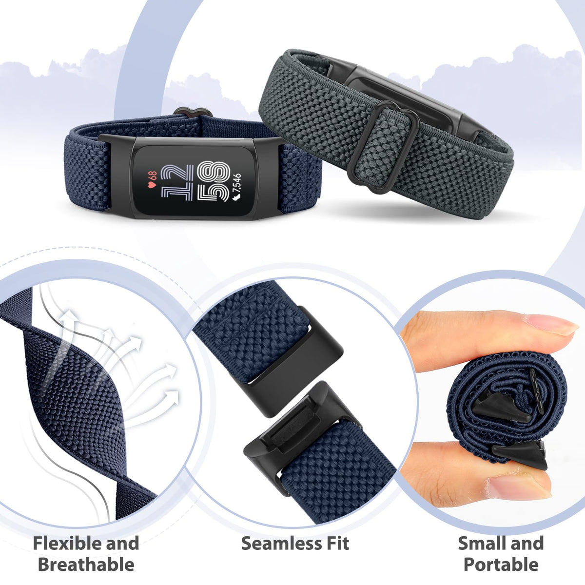 Bcuckood easy-install connectors that secure your Fitbit watch.