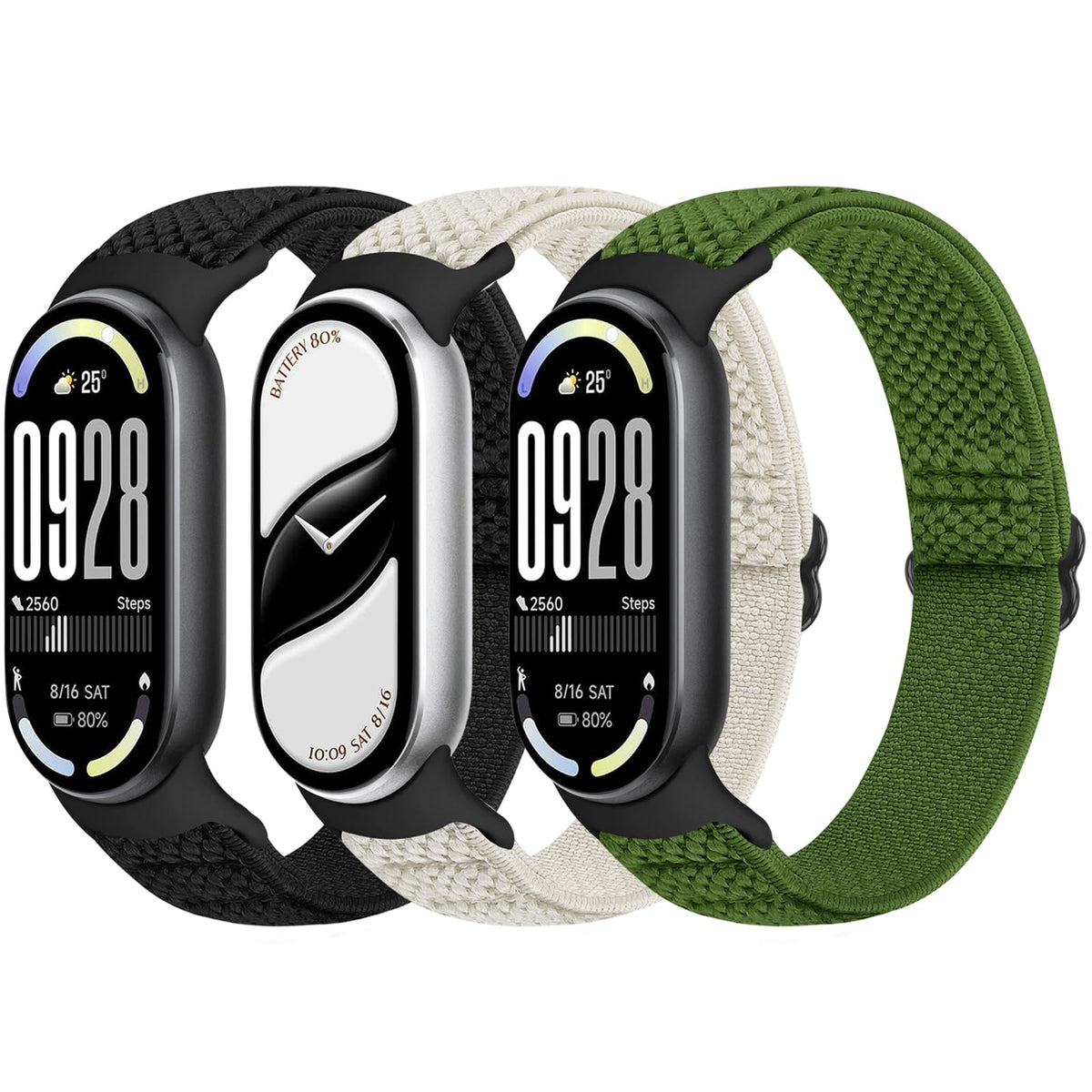 Bcuckood elastic band for Xiaomi Mi Band 10 blue, comfortable all-day wear.