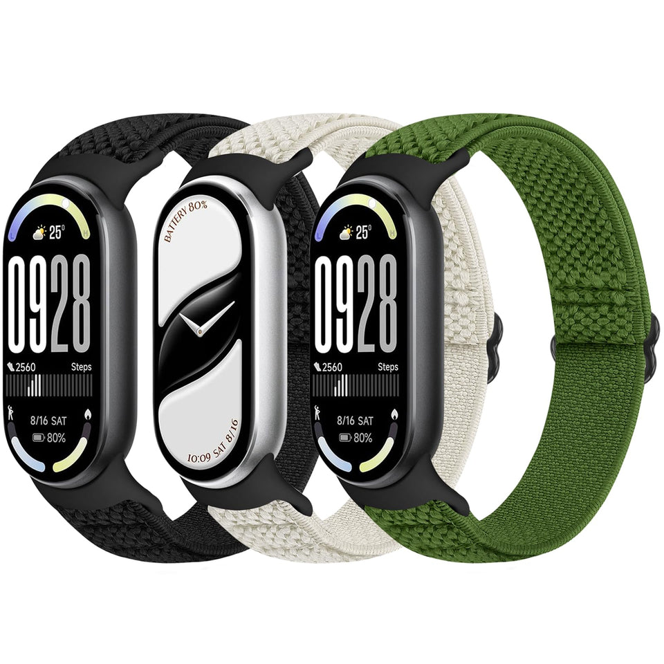 Bcuckood elastic band for Xiaomi Mi Band 10 blue, comfortable all-day wear.