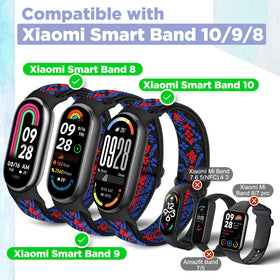 Bcuckood elastic band for Xiaomi Mi Band 10 in black provides a lightweight, breathable fit for workouts